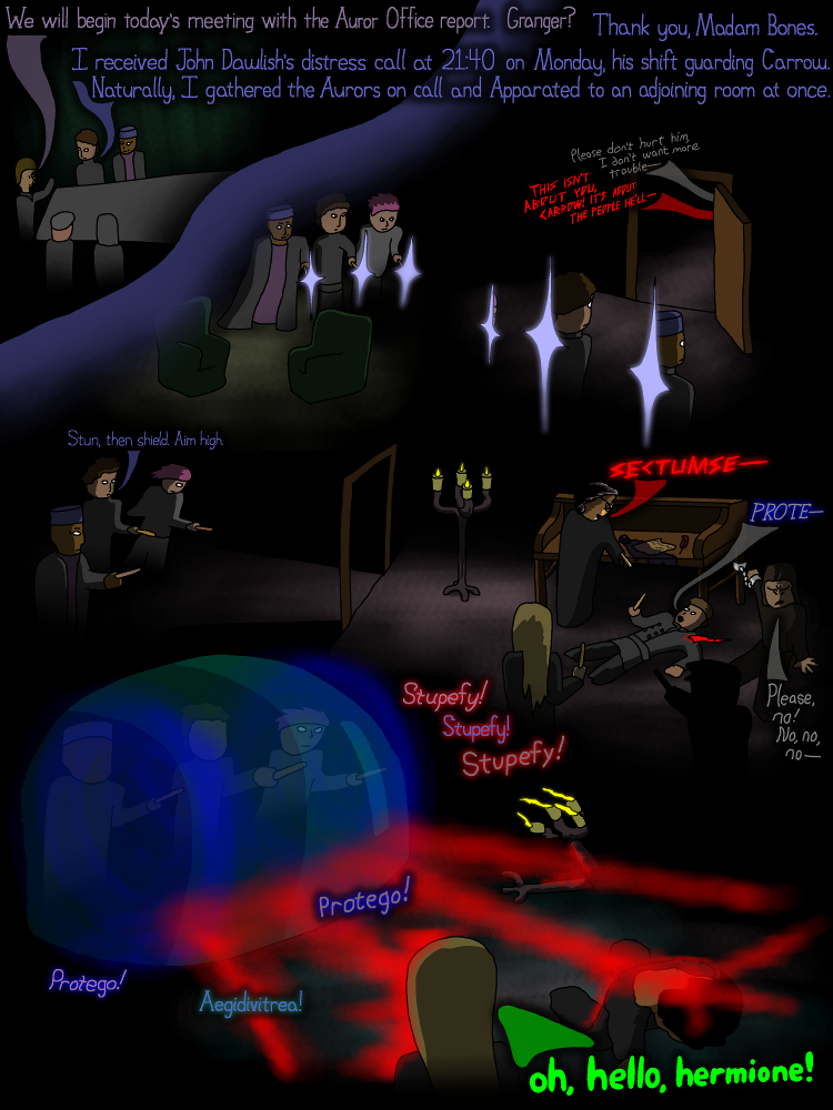 A comic page; if you've enabled transcripts in the top bar, there is one below.